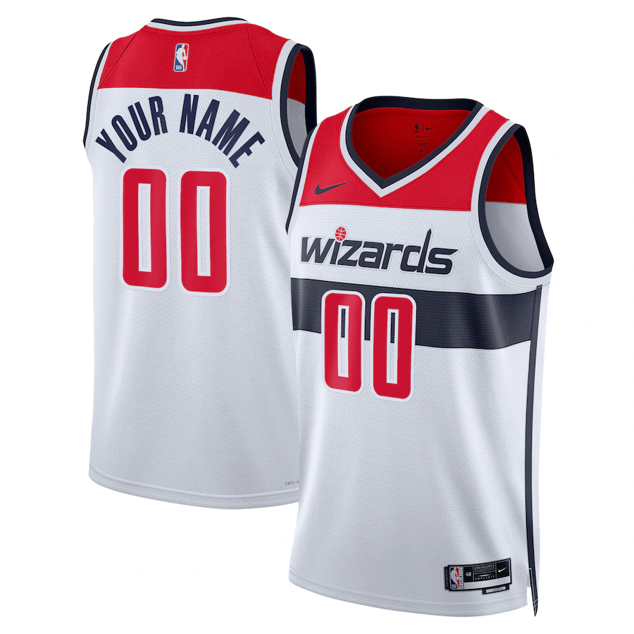 Unisex Washington Wizards Nike White Swingman Custom Jersey - Association Edition - ujerseystore