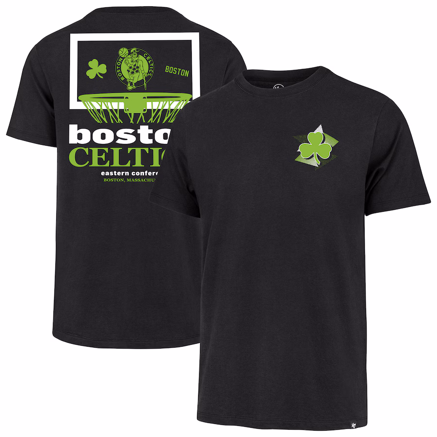 Men's Boston Celtics  '47 Black City Edition Backboard T-Shirt - ujerseystore