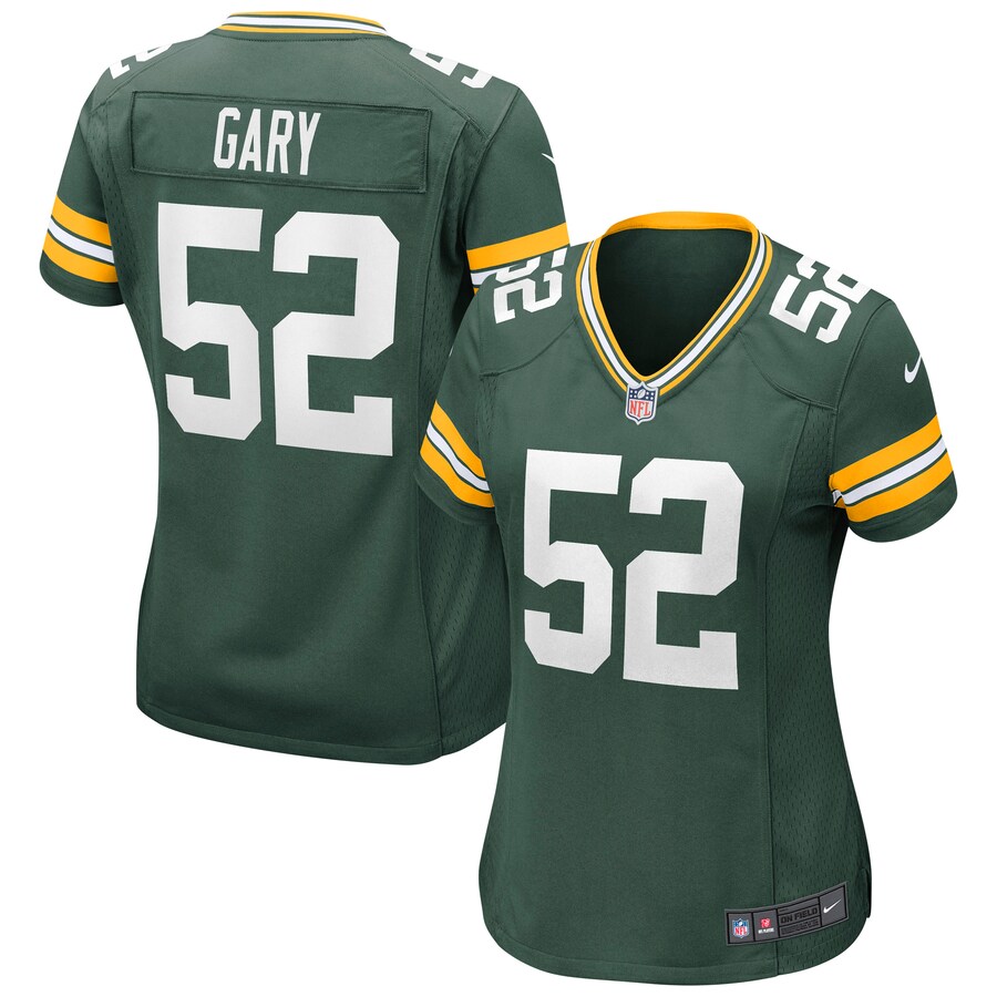 Women's Green Bay Packers Rashan Gary Nike Green Game Jersey - ujerseystore