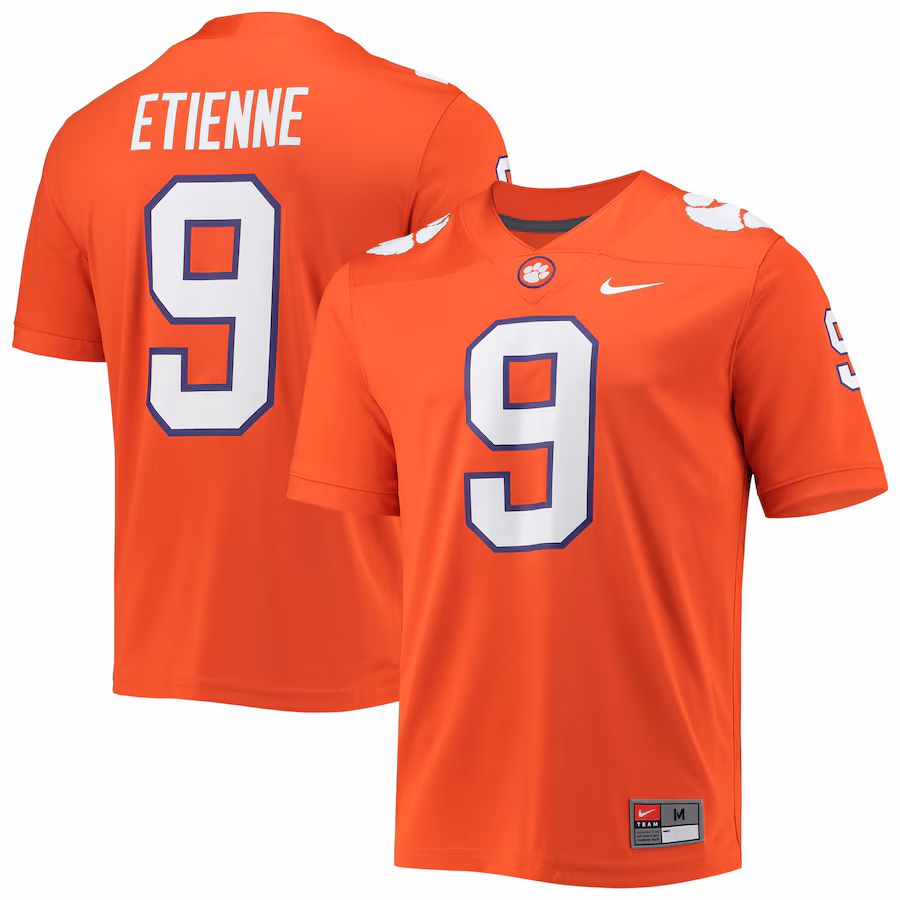 Men's Nike Travis Etienne Orange Clemson Tigers 2021 Draft Class Game Jersey - ujerseystore