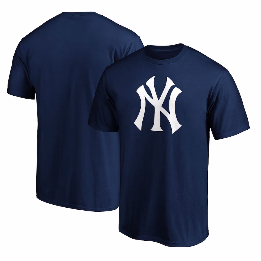 Men's New York Yankees Navy Team Color Primary Logo 2 T-Shirt - ujerseystore