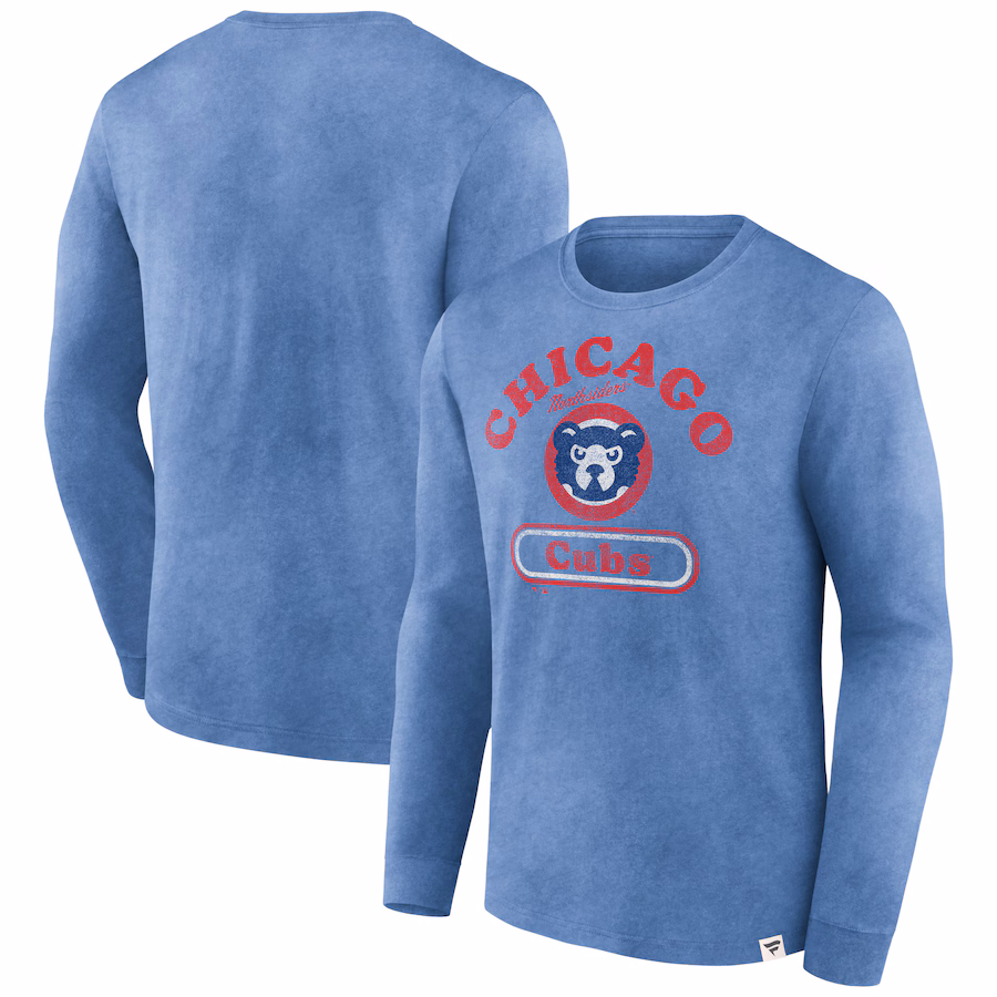 Men's Chicago Cubs Fanatics Royal Circus Catch Long Sleeve T-Shirt - ujerseystore
