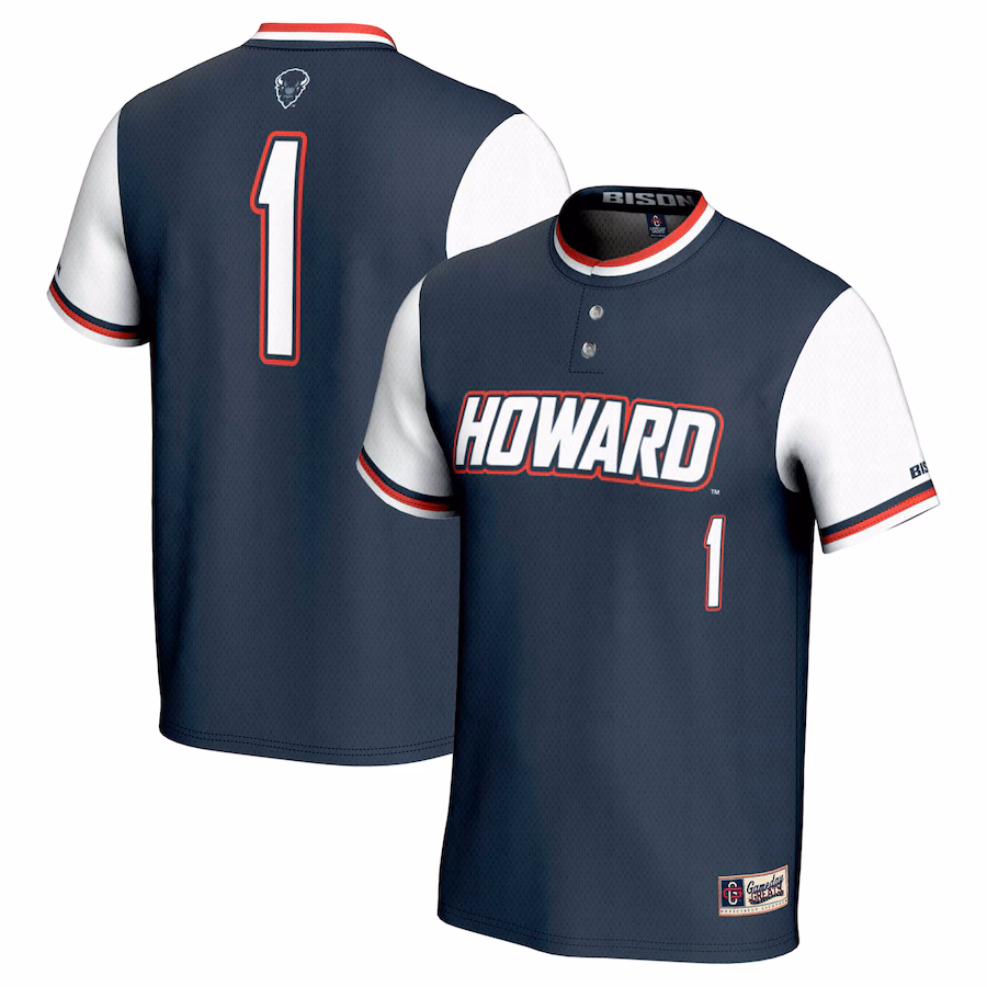 Youth GameDay Greats #1 Navy Howard Bison Lightweight Softball Jersey - ujerseystore