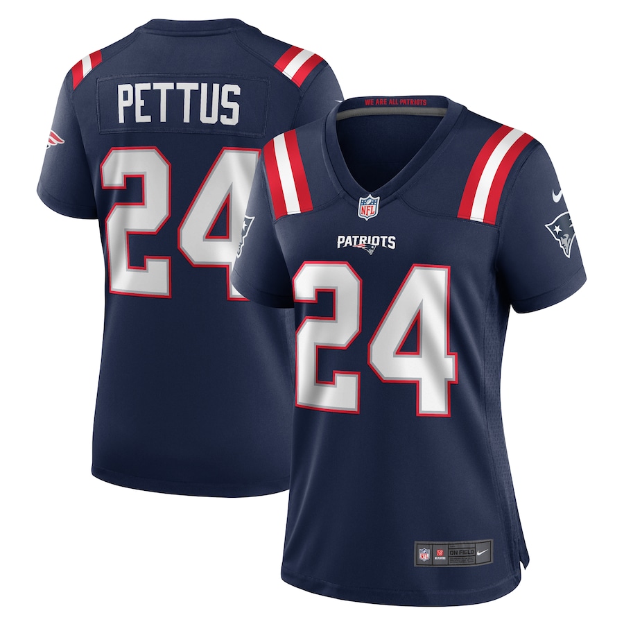 Women's New England Patriots Dell Pettus Nike Navy Game Jersey - ujerseystore