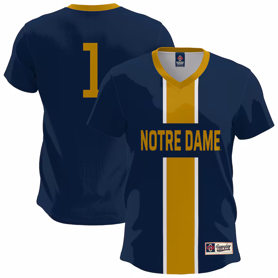 Youth GameDay Greats  Navy Notre Dame Fighting Irish Lightweight Soccer Fashion Jersey - ujerseystore