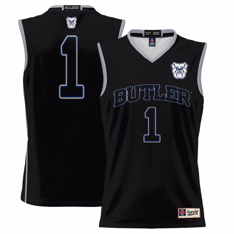 Men's GameDay Greats #1  Black Butler Bulldogs  Lightweight Basketball Jersey - ujerseystore