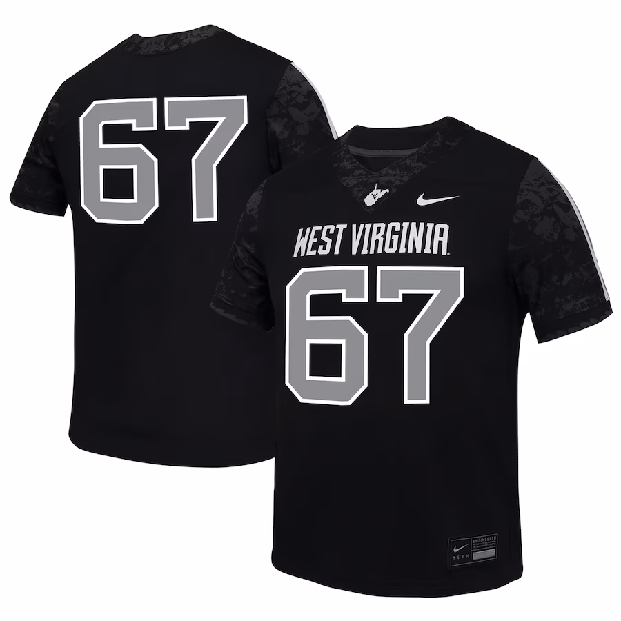Youth Nike #67 Black West Virginia Mountaineers Untouchable Replica Game Jersey - ujerseystore