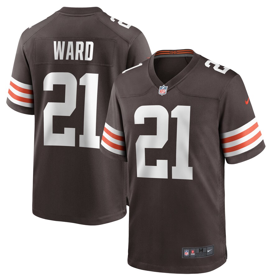 Men's Cleveland Browns Denzel Ward Nike Brown Player Game Jersey - ujerseystore