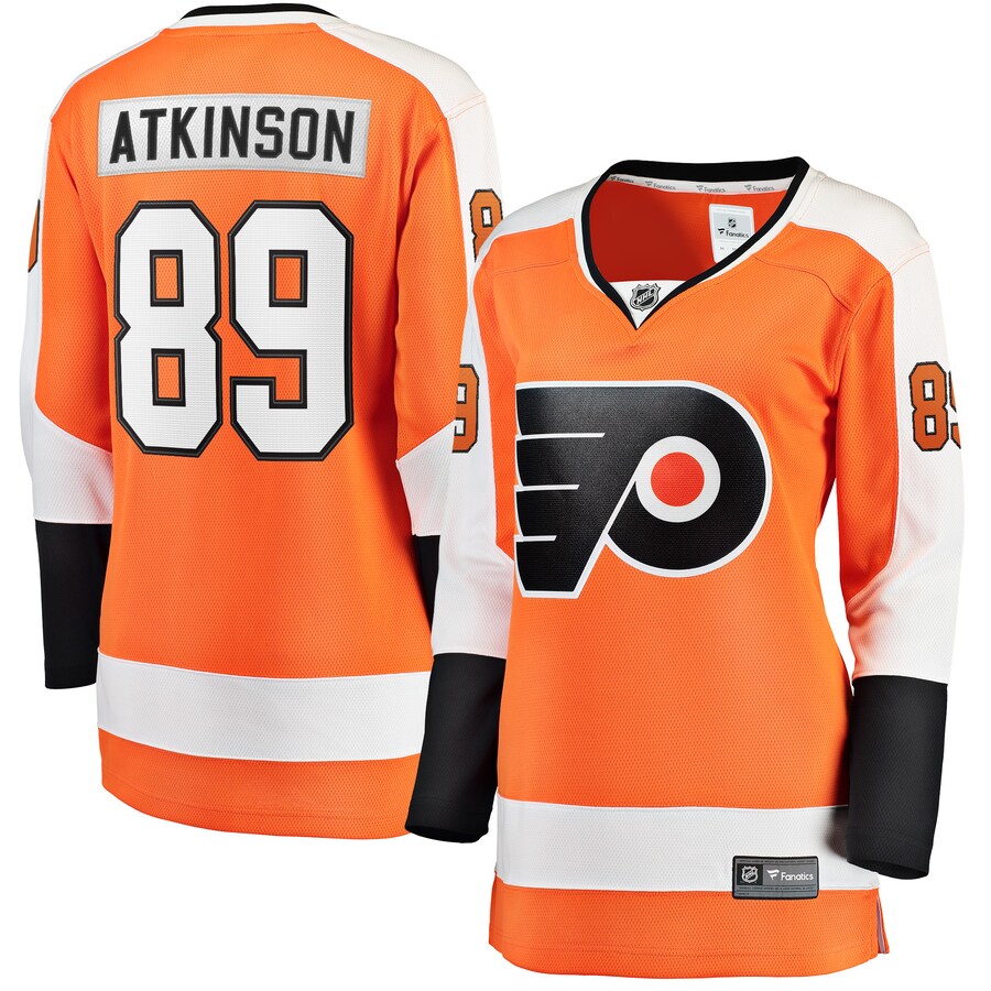 Women's Philadelphia Flyers Cam Atkinson Fanatics Branded Orange Breakaway Player Jersey - ujerseystore