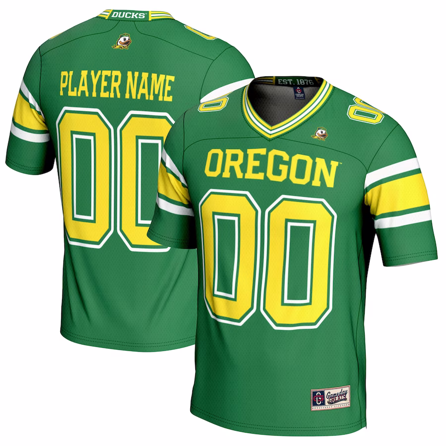 Oregon Ducks GameDay Greats NIL Pick-A-Player Football Jersey - Green - ujerseystore