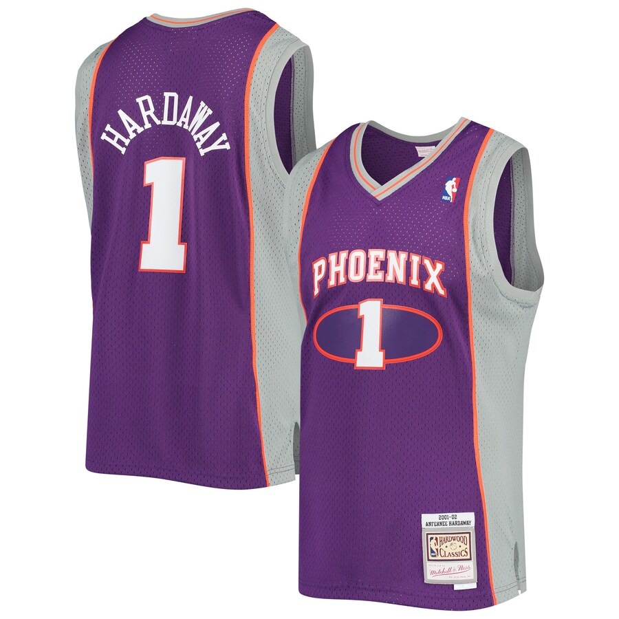 Men's Phoenix Suns Penny Hardaway Mitchell & Ness Purple 2001/02 Hardwood Classics Swingman Jersey - ujerseystore