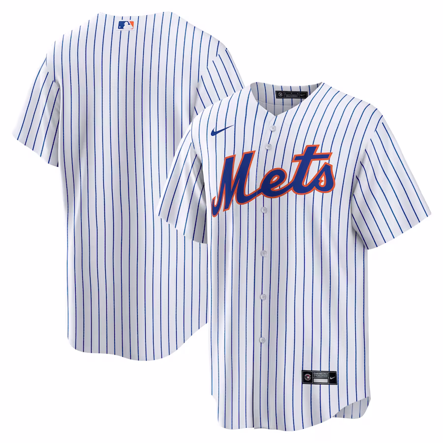 Men's New York Mets Nike White Home Replica Team Jersey - ujerseystore