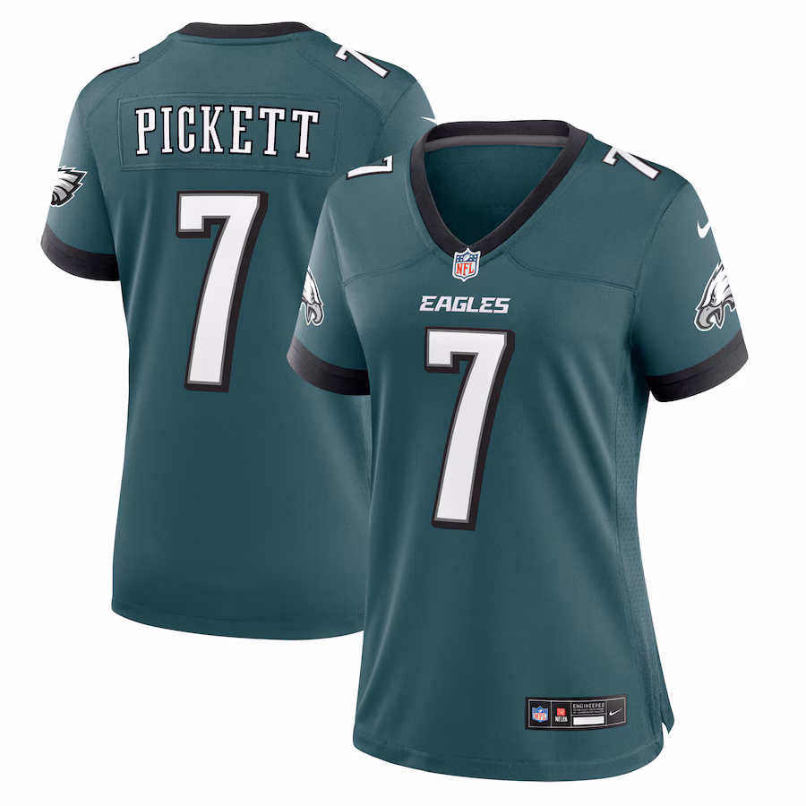 Women's Philadelphia Eagles Kenny Pickett Nike Midnight Green Game Jersey - ujerseystore