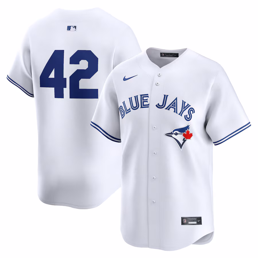 Men's Toronto Blue Jays  Nike White 2024 Jackie Robinson Day Home Limited Jersey - ujerseystore