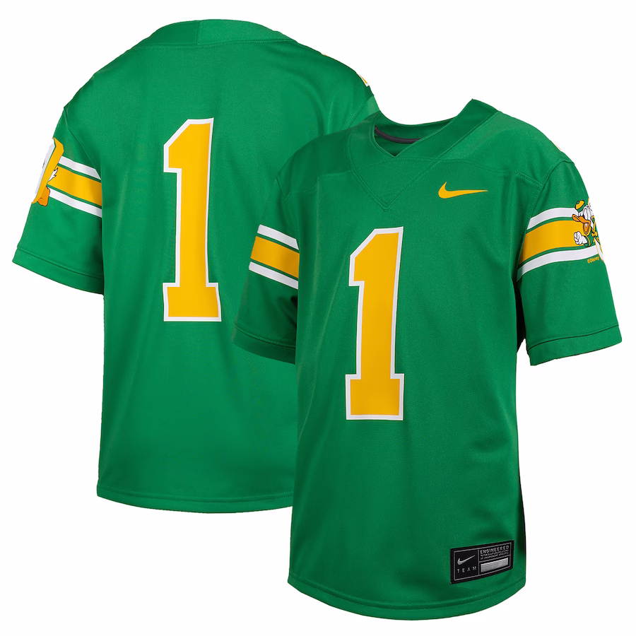 #1 Oregon Ducks Nike Youth Game Jersey - Green - ujerseystore