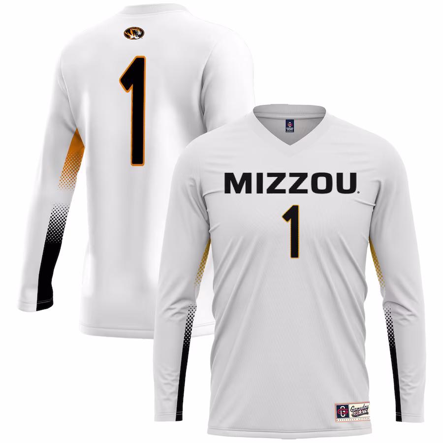 #1 Missouri Tigers GameDay Greats Unisex Lightweight Volleyball Jersey – White - ujerseystore