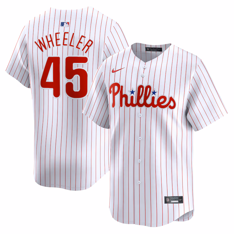 Men's Philadelphia Phillies Zack Wheeler Nike White Home Limited Player Jersey - ujerseystore