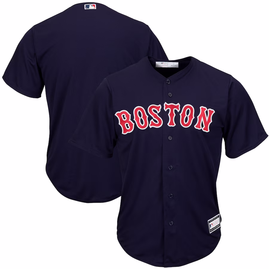 Men's Boston Red Sox Navy Big & Tall Replica Team Jersey - ujerseystore