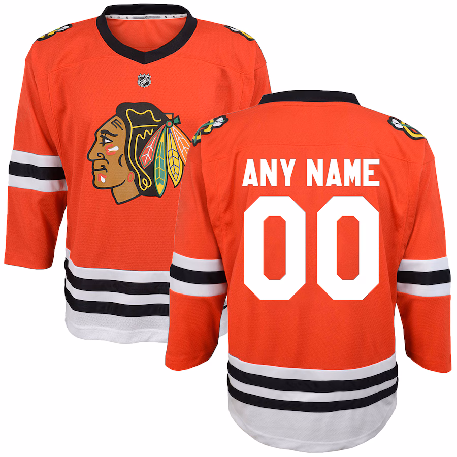 Youth Chicago Blackhawks Red Replica Custom Jersey - ujerseystore