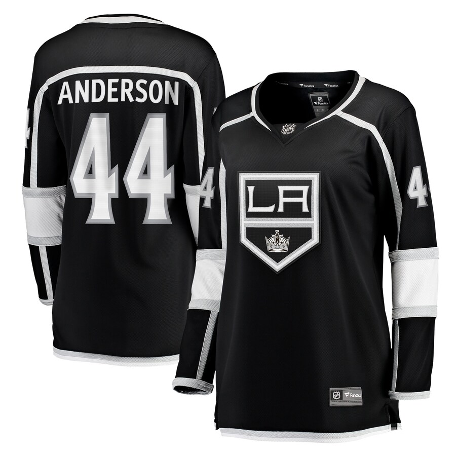Women's Los Angeles Kings Mikey Anderson Fanatics Branded Black Home Breakaway Player Jersey - ujerseystore