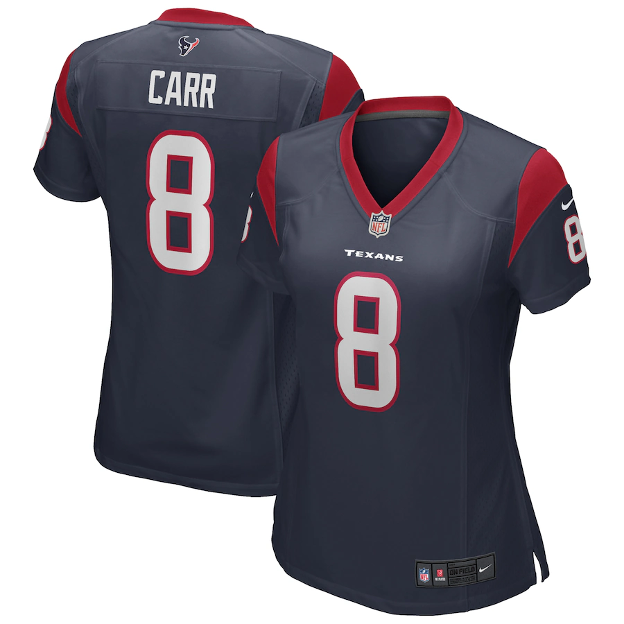 Women's Houston Texans David Carr Nike Navy Game Retired Player Jersey - ujerseystore