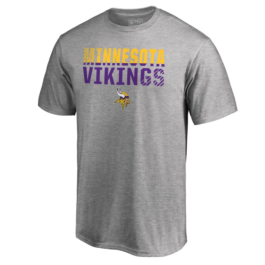 Men's Minnesota Vikings Ash Iconic Collection Fade Out T-Shirt - ujerseystore