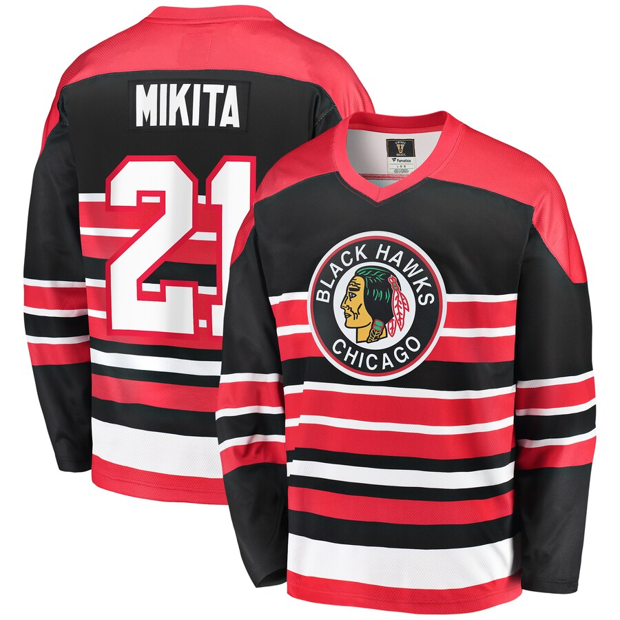Men's Chicago Blackhawks Stan Mikita Fanatics Branded Red Premier Breakaway Retired Player Jersey - ujerseystore