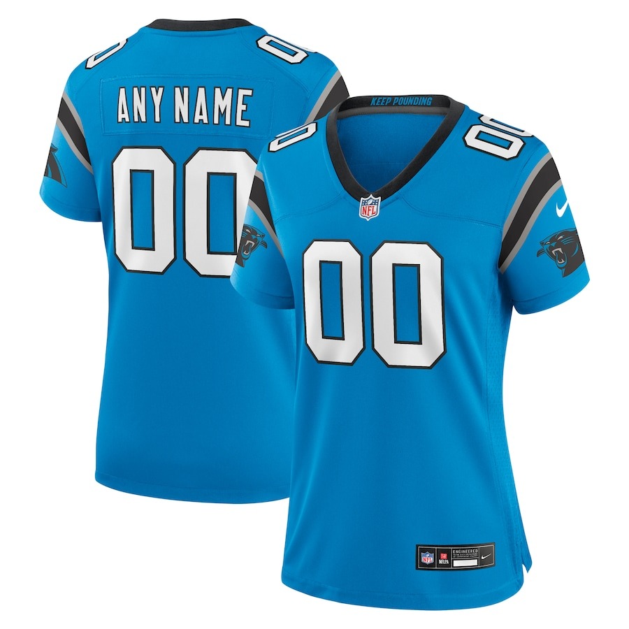Women's Carolina Panthers  Nike Blue Alternate Custom Game Jersey - ujerseystore