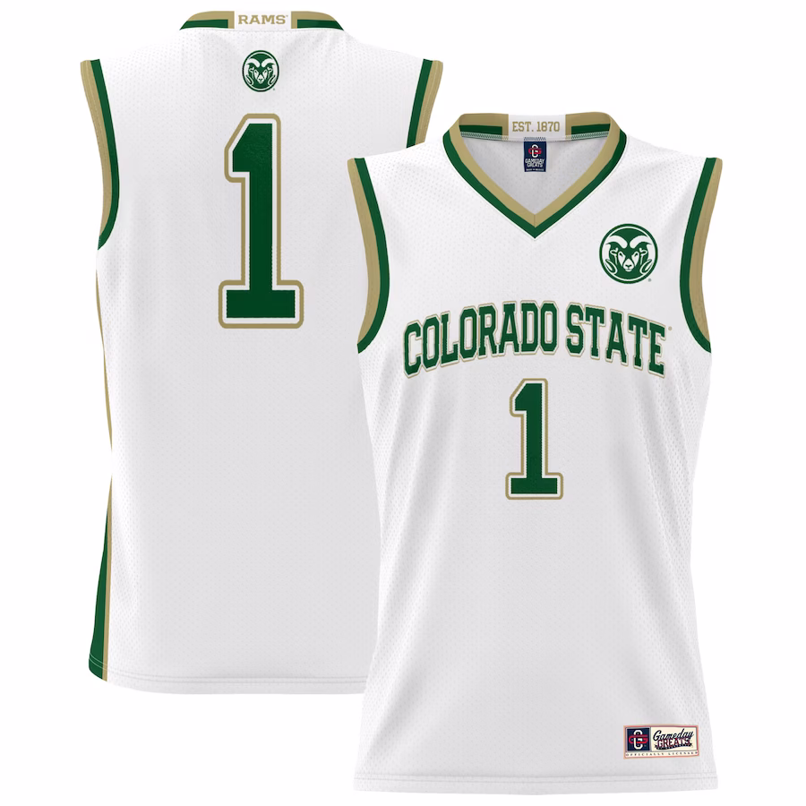 #1 Colorado State Rams GameDay Greats Unisex Lightweight Basketball Jersey - White - ujerseystore