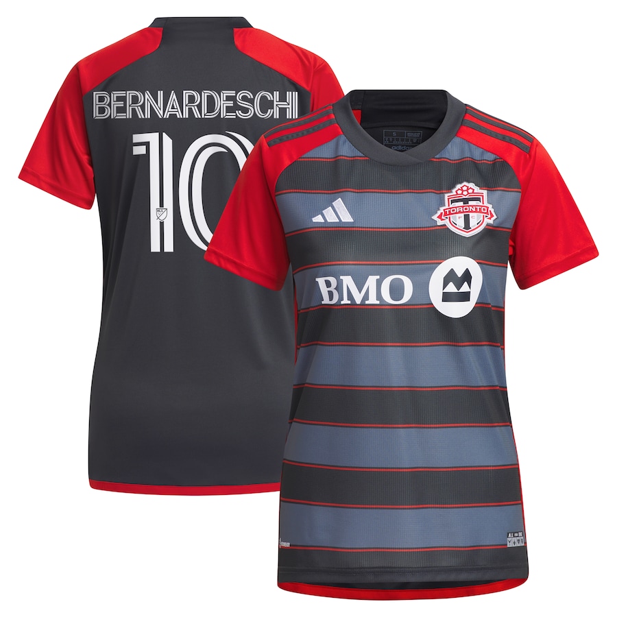 Women's Toronto FC Federico Bernardeschi adidas Gray 2023 Club Kit Replica Player Jersey - ujerseystore