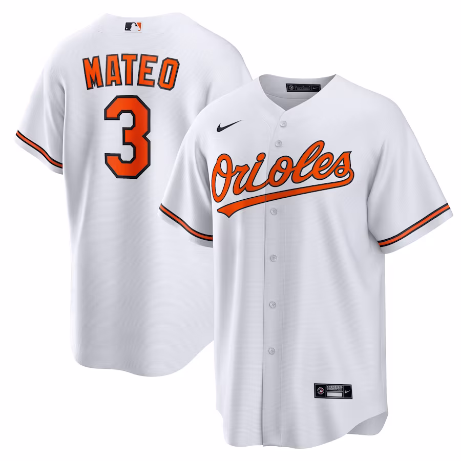 Men's Baltimore Orioles Jorge Mateo Nike White Replica Player Jersey - ujerseystore