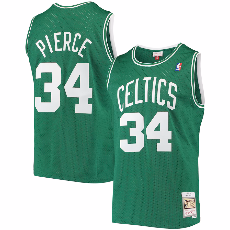 Men's Boston Celtics Paul Pierce Mitchell & Ness Kelly Green Hardwood Classics Swingman Jersey - ujerseystore