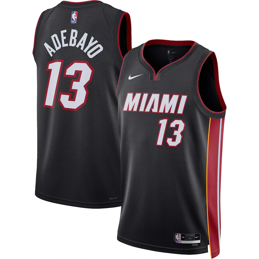 Unisex Miami Heat Bam Adebayo Nike Black Swingman Jersey - Icon Edition - ujerseystore