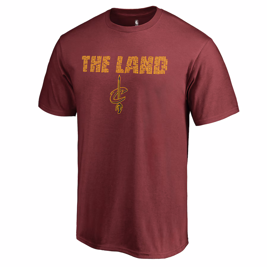 Men's Cleveland Cavaliers Garnet Hometown Collection Repeating Roster T-Shirt - ujerseystore