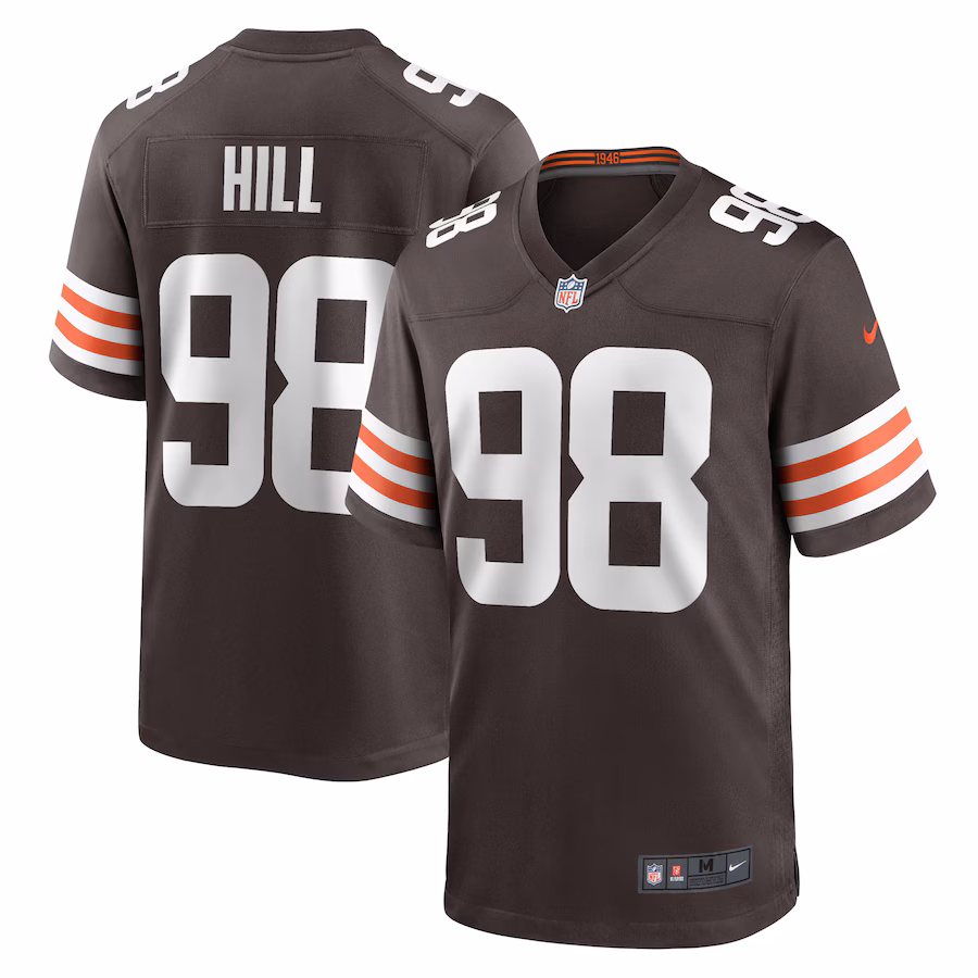 Men's Cleveland Browns Trysten Hill Nike Brown Game Jersey - ujerseystore