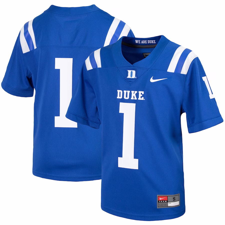 #1 Duke Blue Devils Nike Youth Untouchable Football Jersey - Royal - ujerseystore
