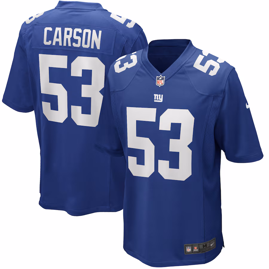 Men's New York Giants Harry Carson Nike Royal Game Retired Player Jersey - ujerseystore