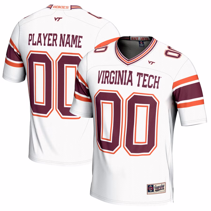 Virginia Tech Hokies GameDay Greats Youth NIL Pick-A-Player Football Jersey - White - ujerseystore
