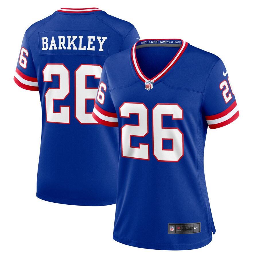 Women's New York Giants Saquon Barkley Nike Royal Player Jersey - ujerseystore