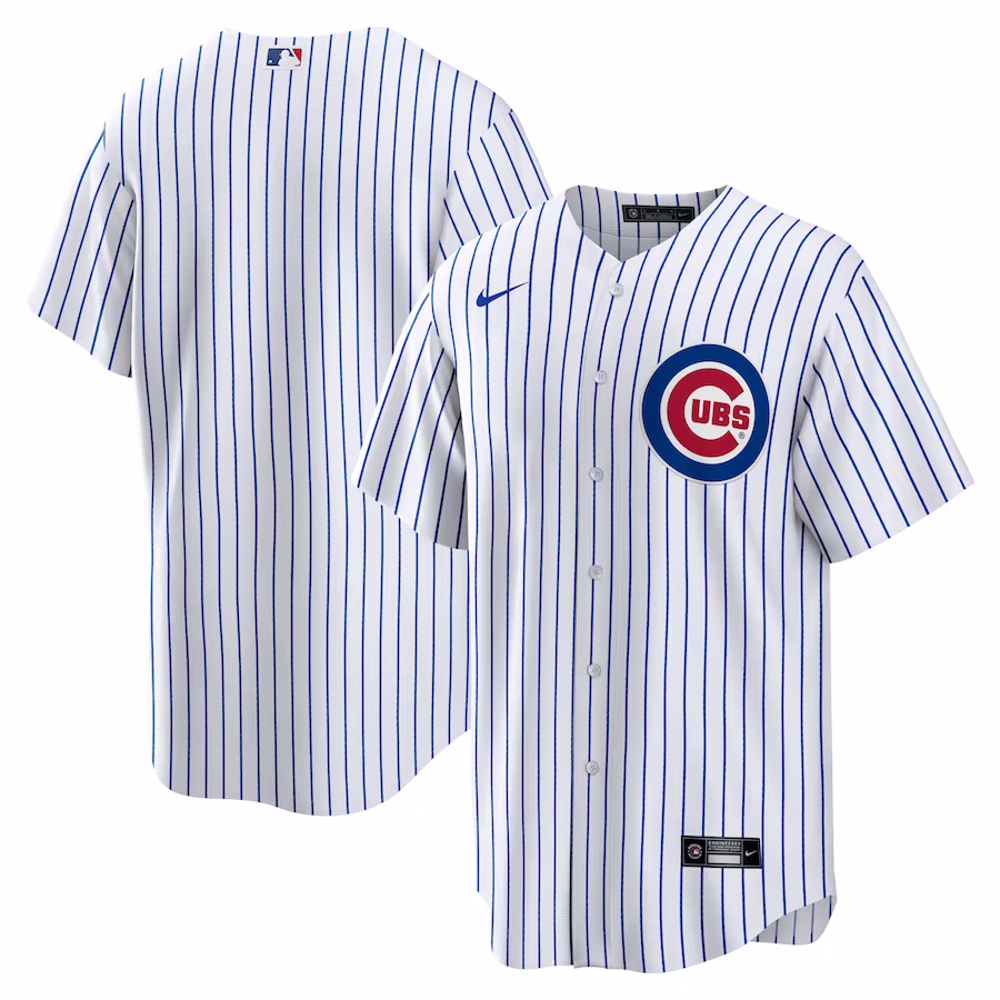 Men's Chicago Cubs Nike White Home Replica Team Jersey - ujerseystore