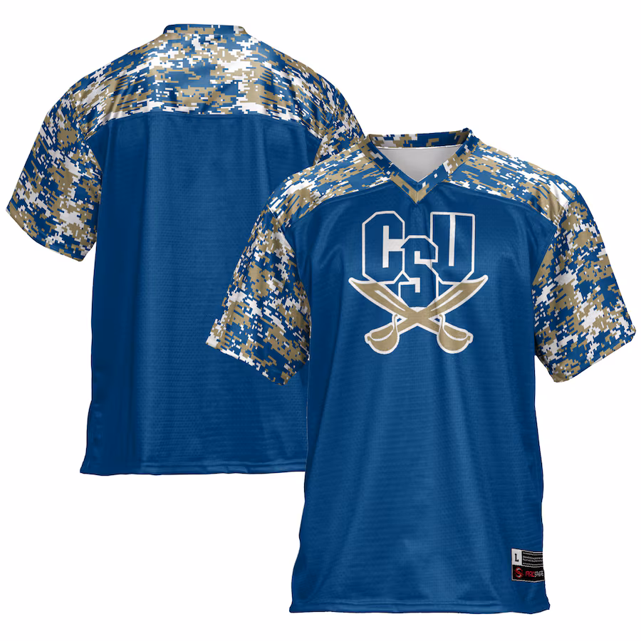 Men's GameDay Greats Blue Charleston Southern Buccaneers Football Jersey - ujerseystore