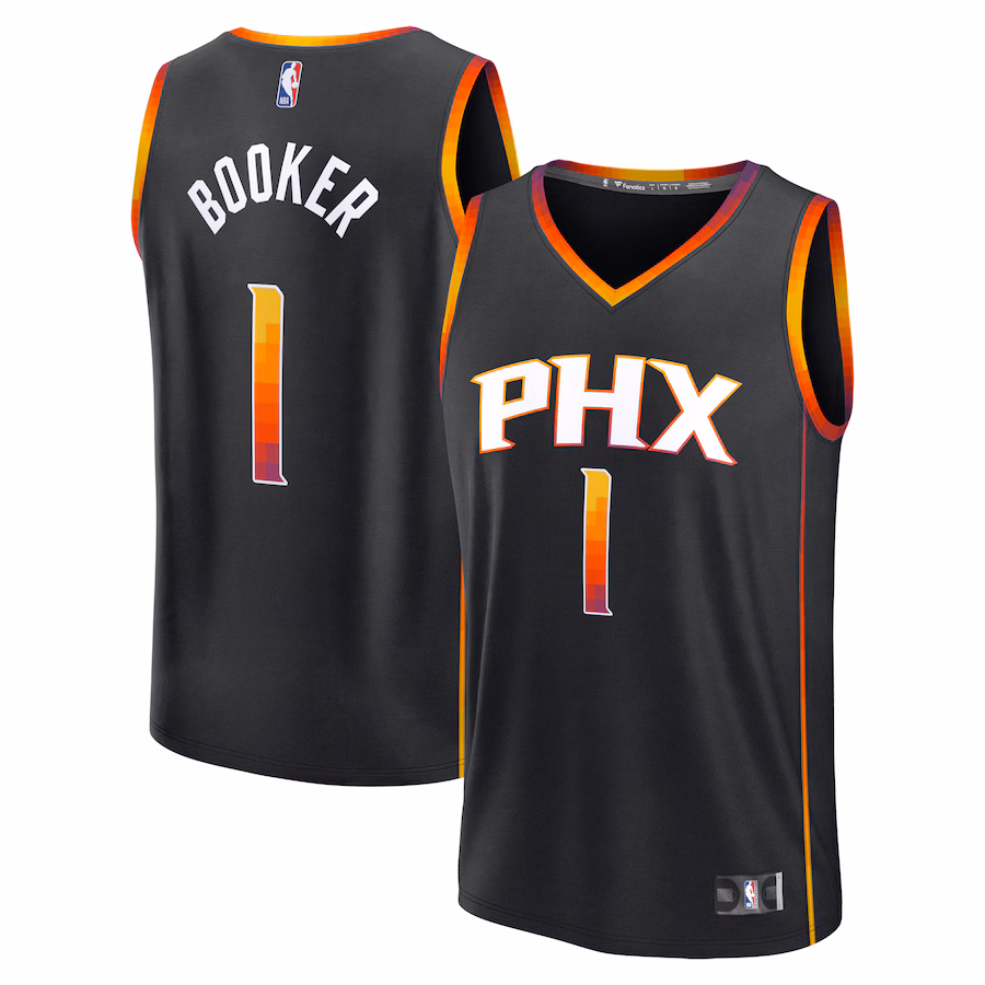 Youth Phoenix Suns Devin Booker Fanatics Black Fast Break Replica Player Jersey - Statement Edition - ujerseystore