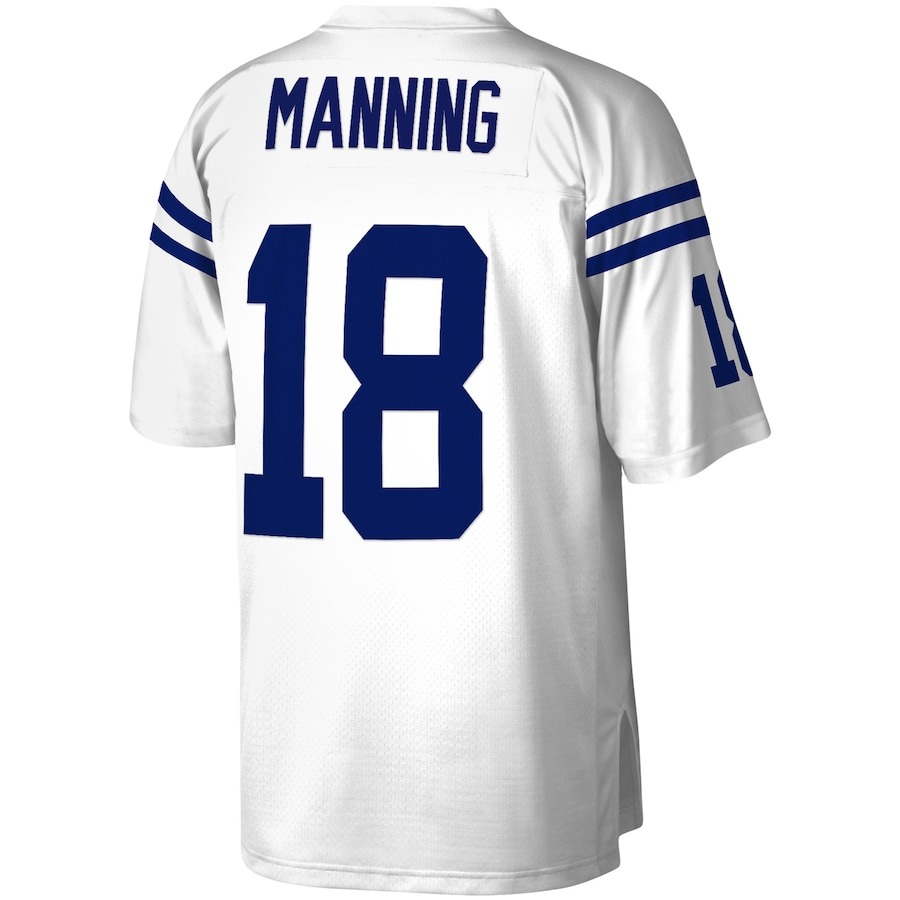 Men's Indianapolis Colts Peyton Manning Mitchell & Ness White Legacy Replica Jersey - ujerseystore