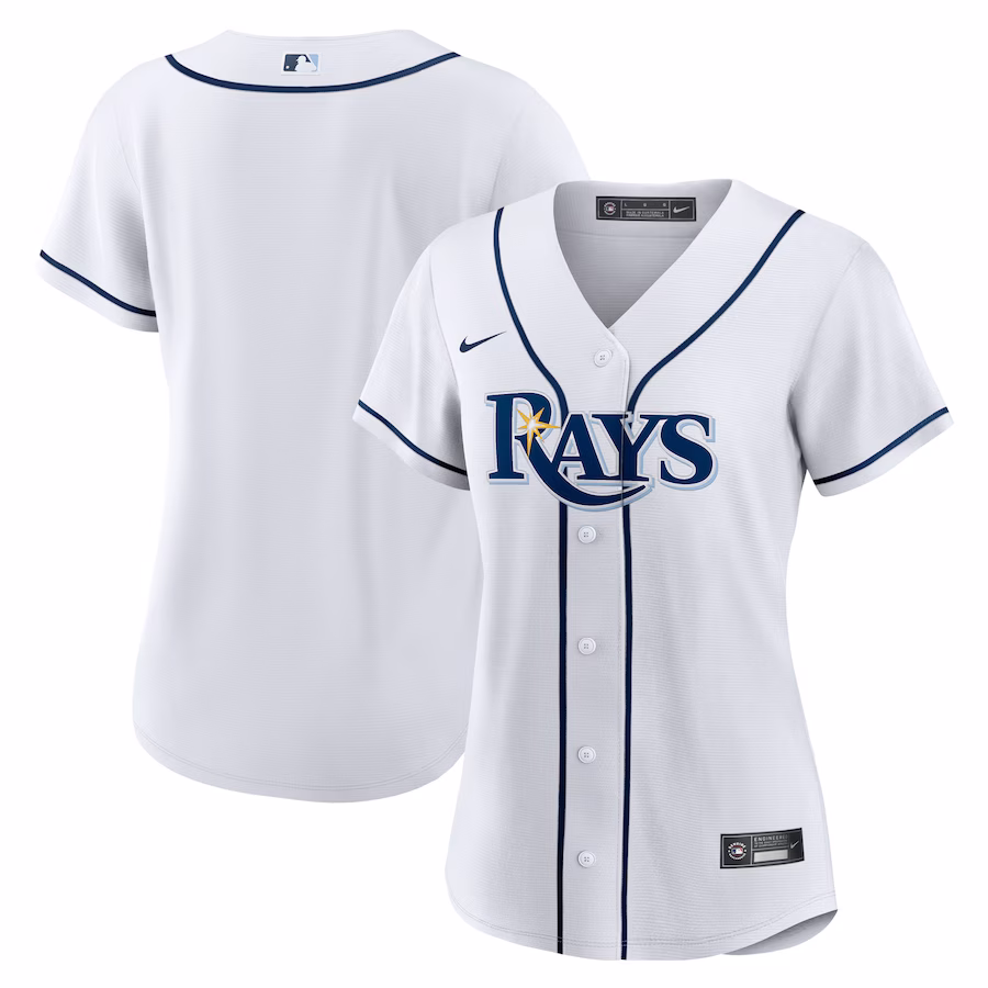 Women's Tampa Bay Rays Nike White Home Replica Team Jersey - ujerseystore