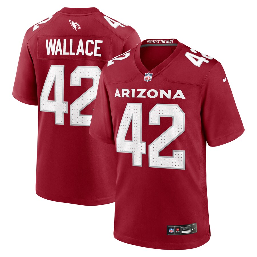 Men's Arizona Cardinals K'Von Wallace Nike  Cardinal Team Game Jersey - ujerseystore