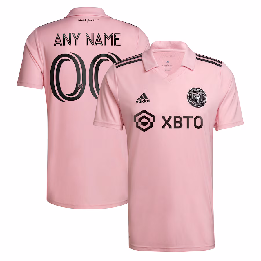 Men's Inter Miami CF adidas Pink 2022 The Heart Beat Kit Replica Custom Jersey - ujerseystore