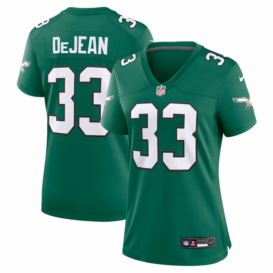Women's Philadelphia Eagles Cooper DeJean Nike Kelly Green Alternate Game Jersey - ujerseystore