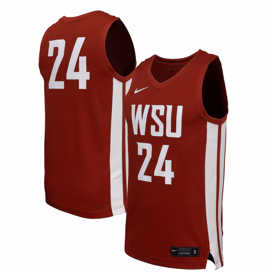 Men's Nike  Crimson Washington State Cougars  Replica Basketball Jersey - ujerseystore
