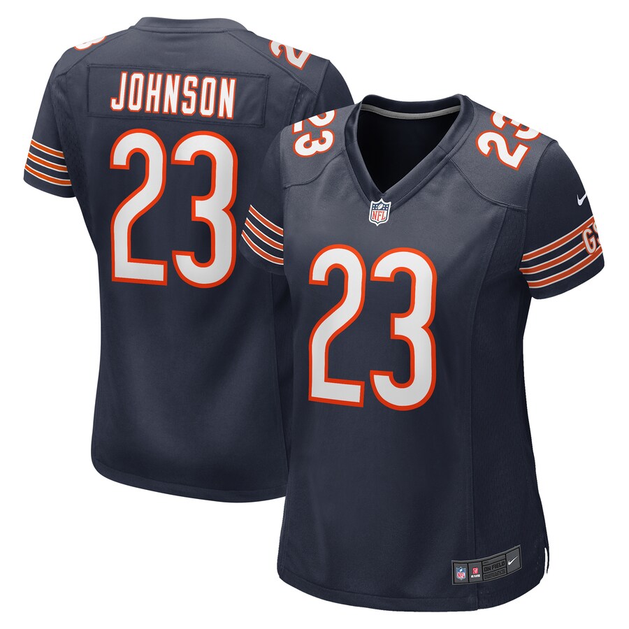 Women's Chicago Bears Roschon Johnson Nike  Navy Team Game Jersey - ujerseystore