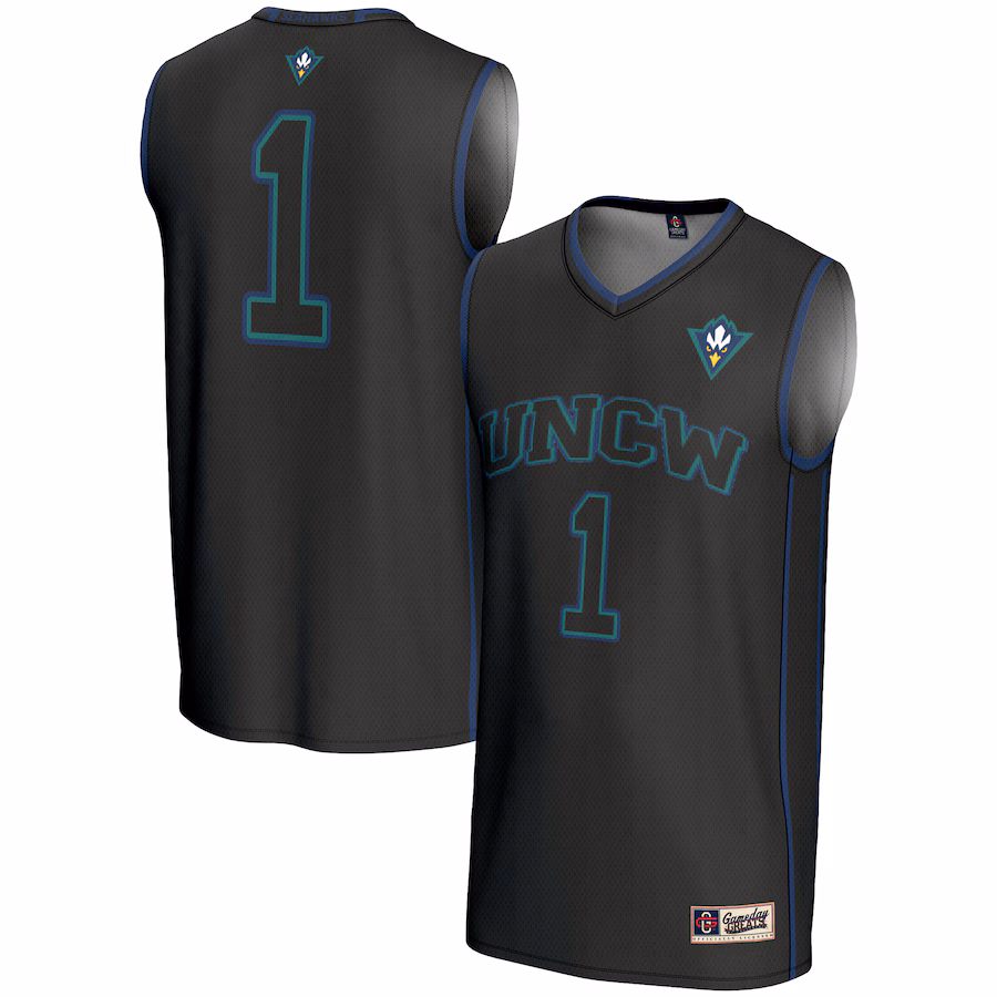 Youth GameDay Greats Black #1 UNC Wilmington Seahawks Lightweight Basketball Jersey - ujerseystore